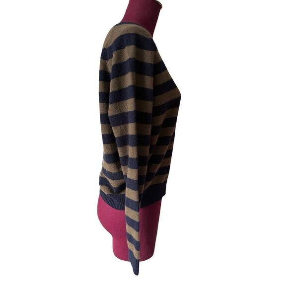 Vince Regiment Stripe Cashmere Sweater Coastal Rifle XS - Picture 9 of 9